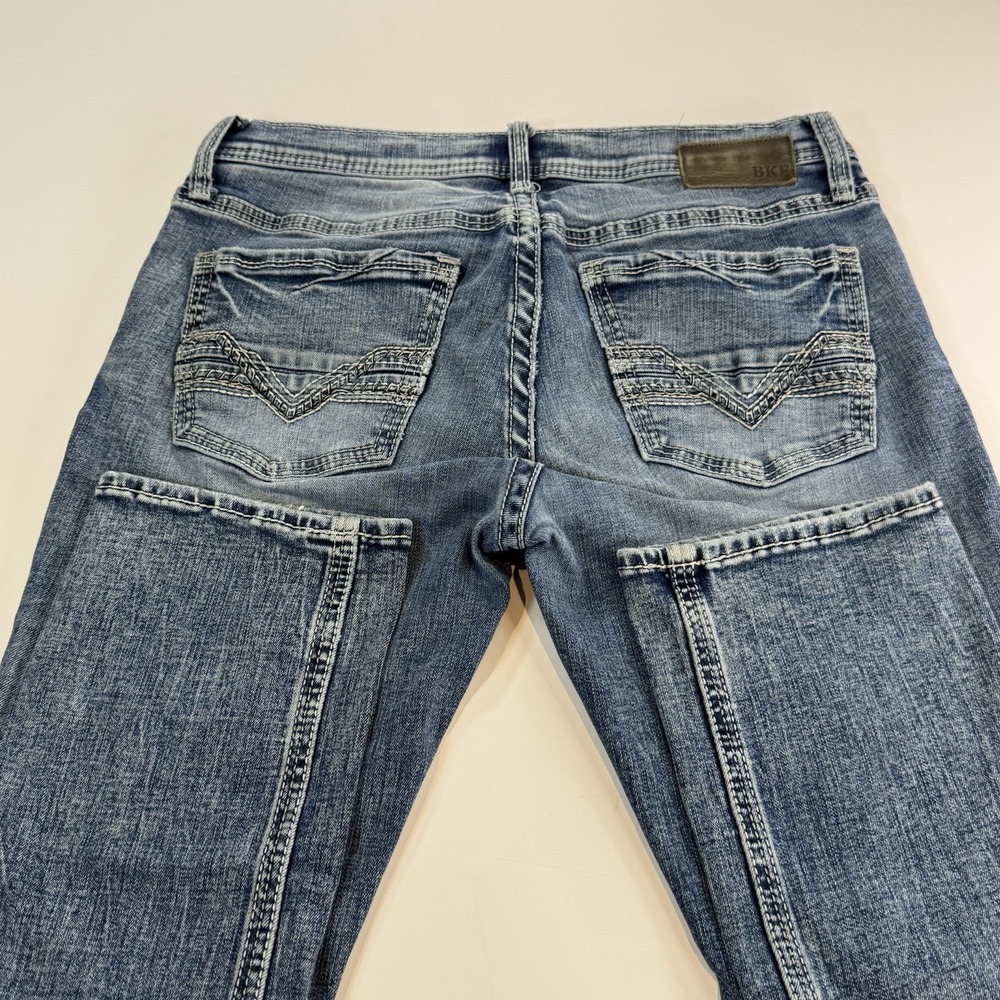 BKE Mason Slim Fit Jeans Mens 32x30 Medium Wash Stretch Denim Whiskered Faded